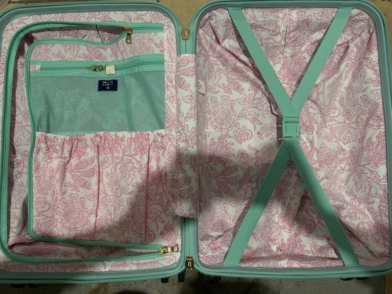 NWT Target x Roller Rabbit Disco Hearts Wave Hardside Spinner Carryon Suitcase gallery