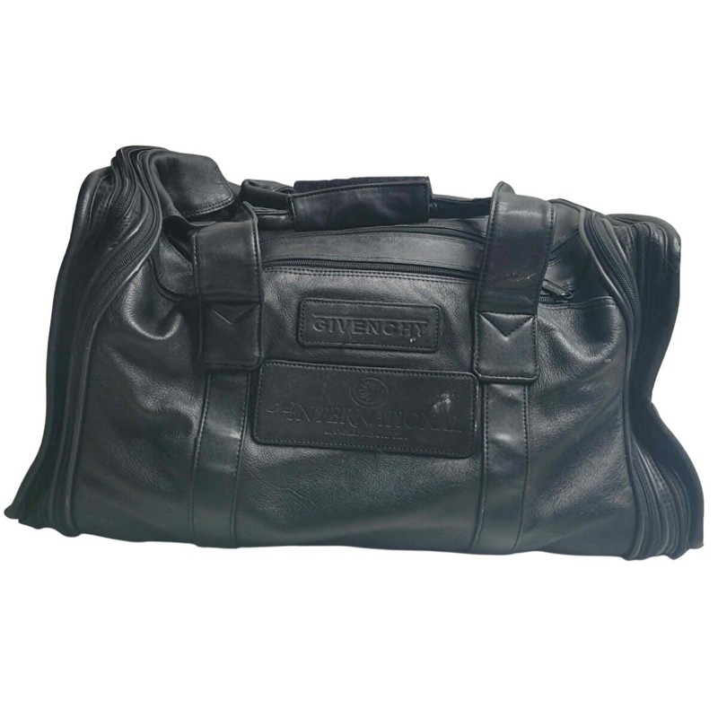 Givenchy Black Leather Expandable Duffle Bag The International at Castle Pines