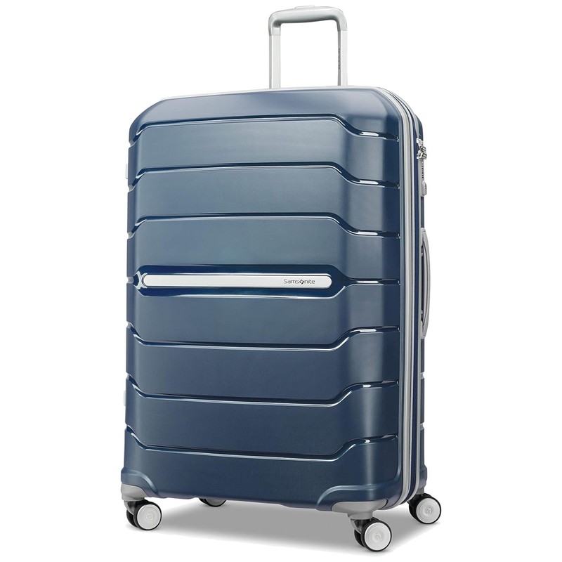 Durable 28-Inch Expandable Hardshell Luggage – Navy with Smooth 360° Wheels