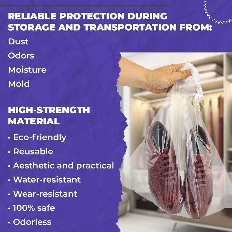 Clear Plastic Drawstring Bags Waterproof 2 Mil 1000 Count 12 x 18 in gallery