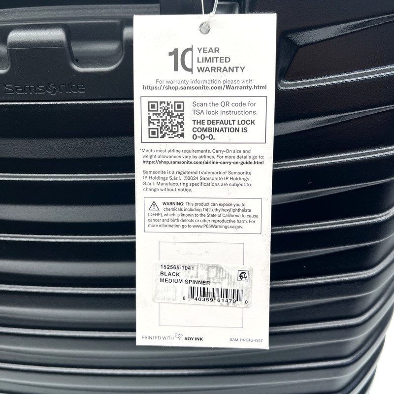 Samsonite Spin Tech 6 Medium Spinner Black NWT gallery