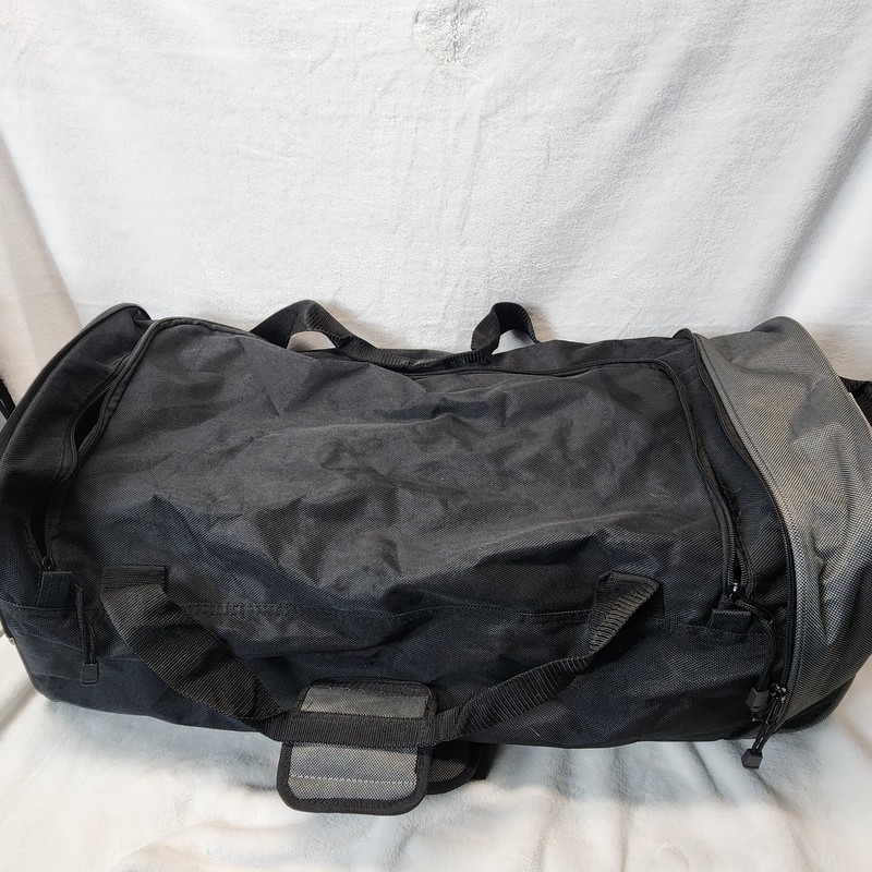 Collapsible Expandable Rolling Duffle Bag Black 30" With Shoulder Strap gallery