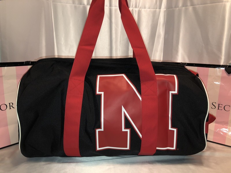 Victorias Secret PINK Nebraska Corn Huskers HUGE Duffle Bag Travel gallery