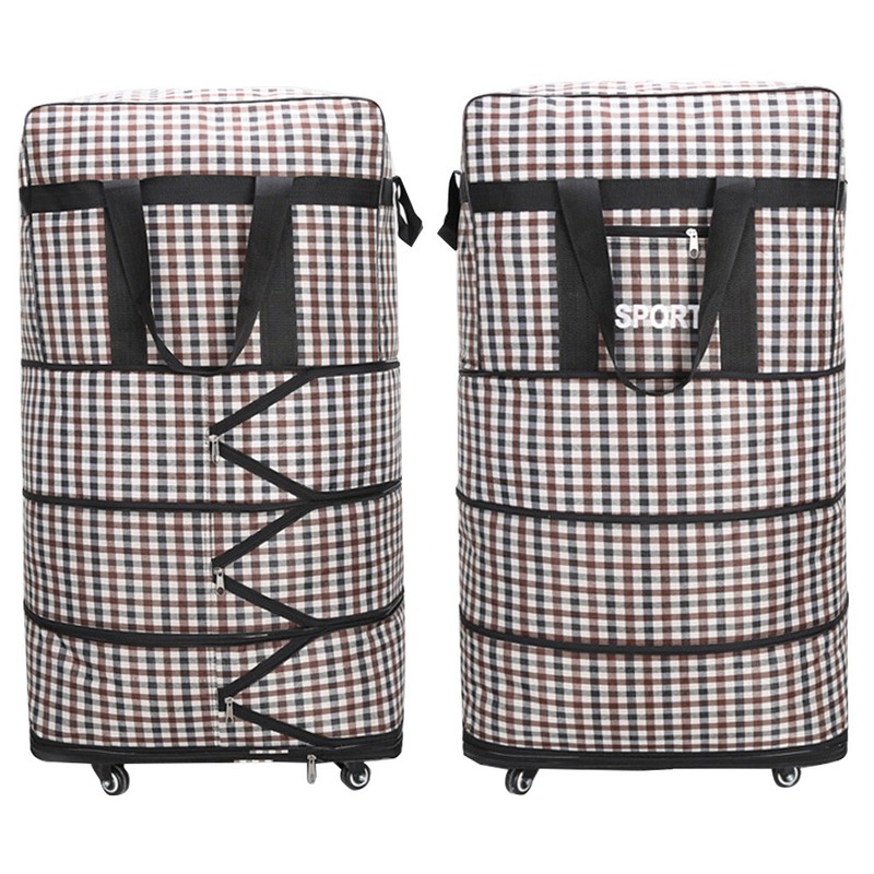 3-Layer Expandable Rolling Duffle Bag Wheeled Luggage Foldable Suitcase 32" 42" gallery