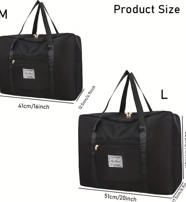 Travel Duffle Bag 20 in Pink Solid Polyester Zip Closure Unisex Adult
