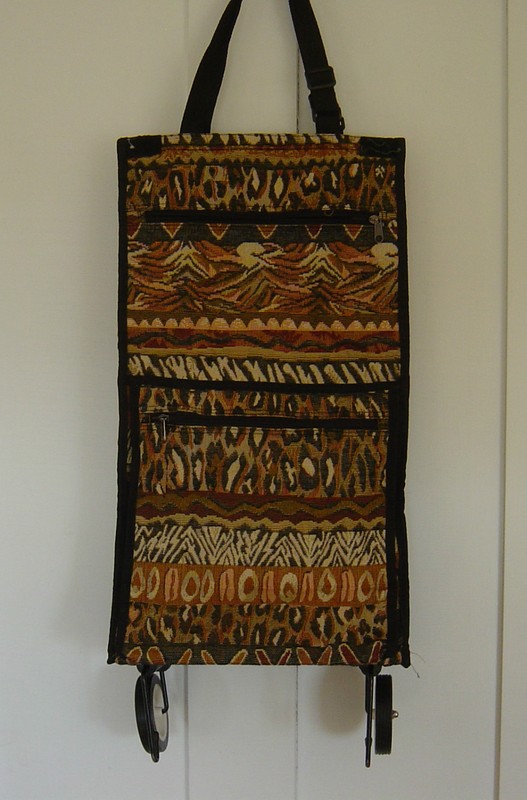 FOLDING ROLLING SUIT CASE CARRY ALL LEOPARD ANIMAL PATTERN