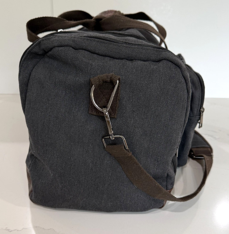 Wohlbege Black Brown Expandable Spacious Travel Duffel Bag Shoulder Strap Pocket gallery