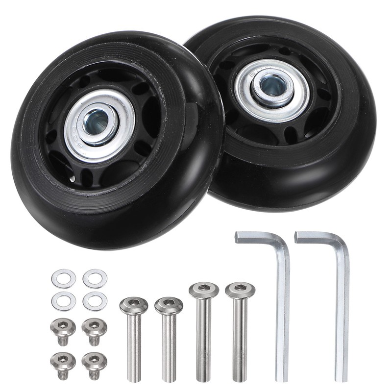 Replacement Luggage Wheels 64mm x 24mm Suitcase Wheel Repair Kit New
