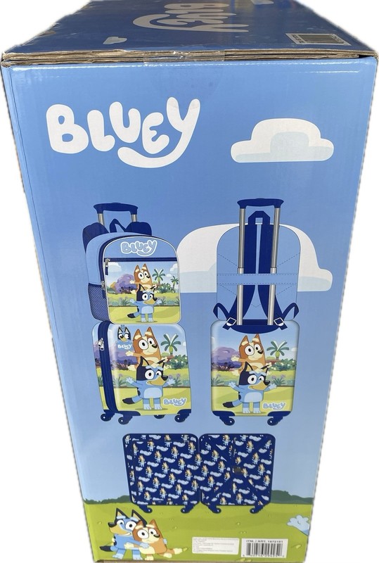 Bluey Kid’s Licensed 2 Piece Luggage Bluey Set Item 1872161 New In Seal Box gallery