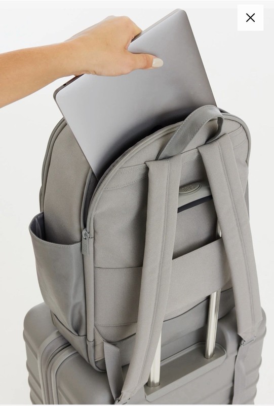 BÉIS Travel Backpack Gray, Adjustable Straps, Luggage Sleeve, Bottle Pocket gallery
