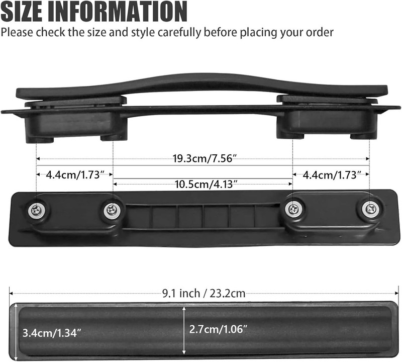 High-Quality 9-Inch Replacement Suitcase Handle with Complete Installation Kit gallery