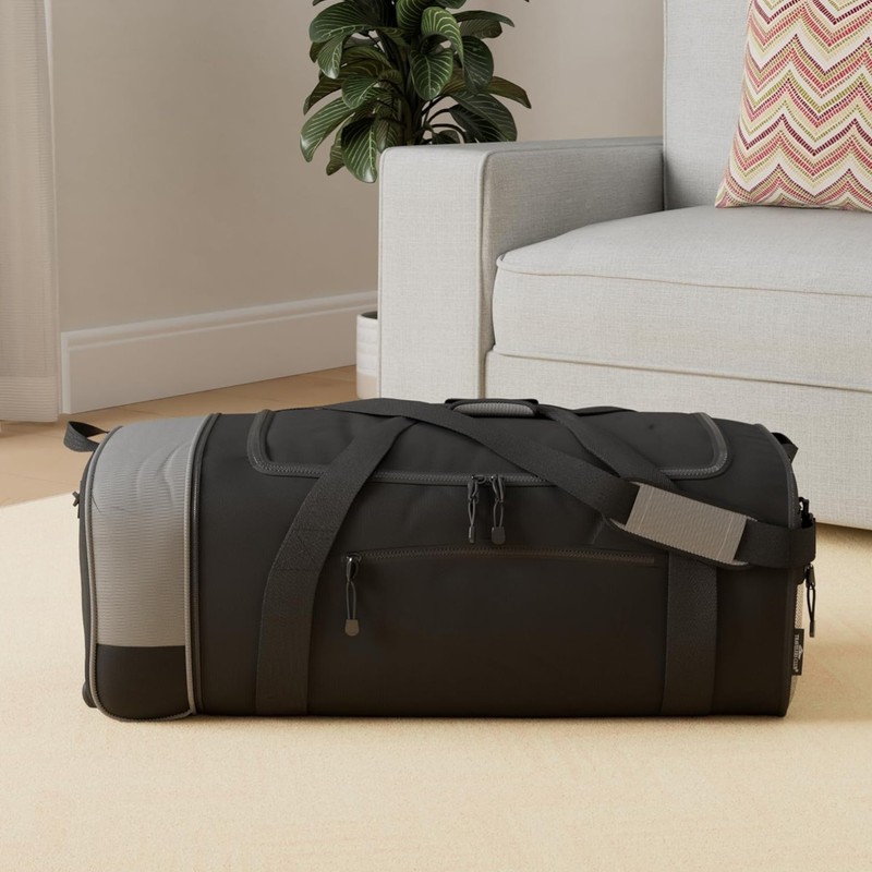 Durable 32-Inch Expandable Travel Duffel with Padded Handle & Smooth Wheels