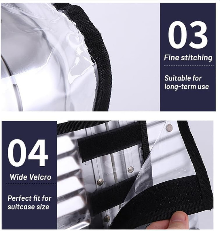 Clear Suitcase Cover - 20 22 24 26 28 30 Inch PVC Waterproof Luggage Cover - ... gallery