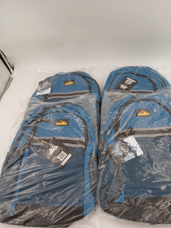Lot of 4 Summit Ridge Backpack Blue Black School Travel Daypack Zipper Pockets