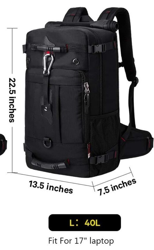 Travel Backpack, Carry On Backpack Convertible, Duffle Travel 40L Large W Defect gallery