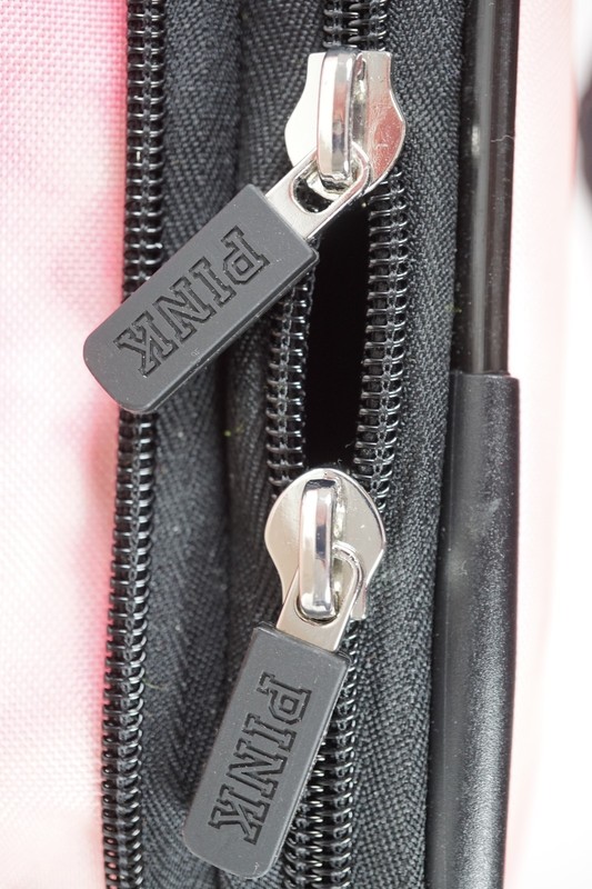VICTORIA'S SECRET PINK TIE DUE CARY-ON WHEELIE SUITCASE LUGGAGE NWT gallery