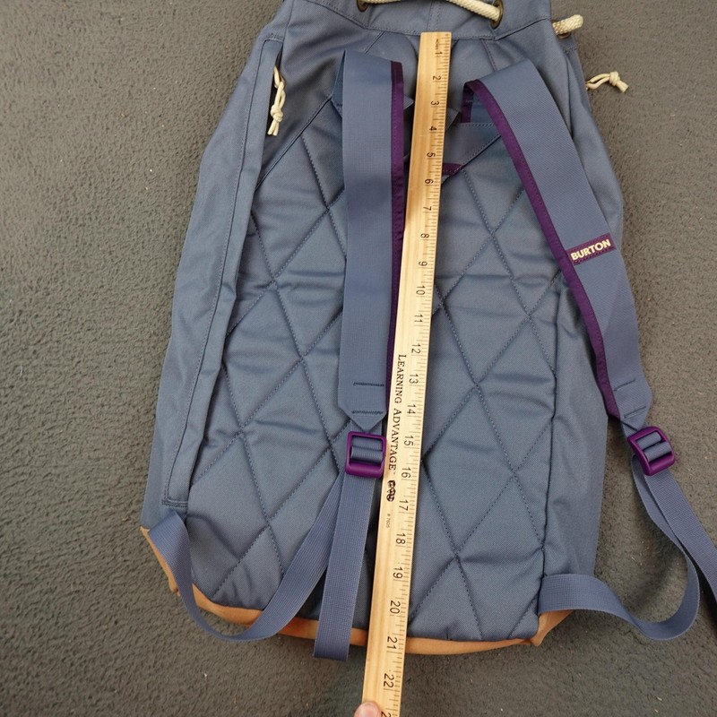 Burton U.S. Open Snowboarding Backpack Blue Tan Drawstring Rucksack Daypack gallery