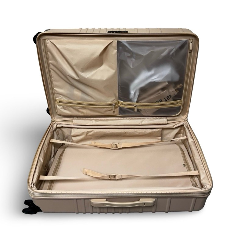 BÉIS Large Check-In Roller- Beige gallery