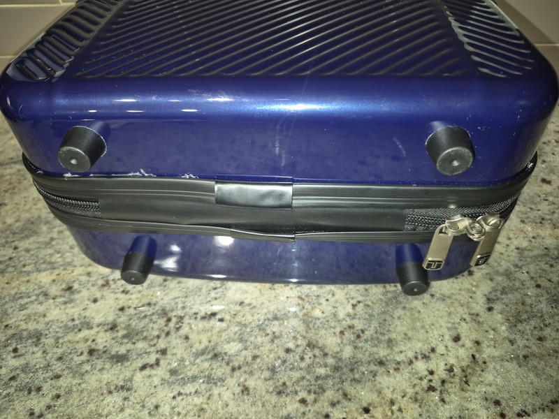 TAG Vanity Case Hard Shell Luggage Blue Cosmetic Travel Case Carry On gallery