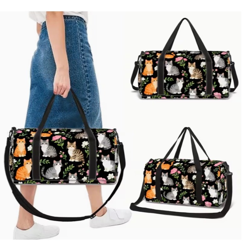 Adorable Cat Spacious Bag External/Internal Pockets - Perfect for Everyday Use gallery