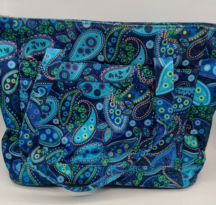 Ricardo Elite Blue Paisley Travel Tote Carry On Overnight Bag Lightweight