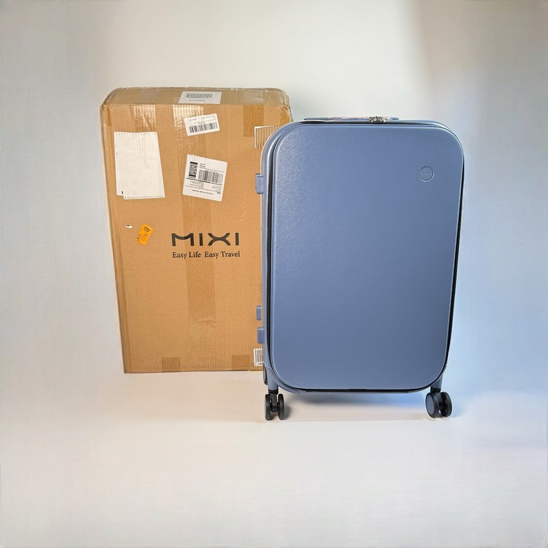 Mixi Design Aluminum Frame Suitcase Checked Luggage 24″ – Sapphire Blue