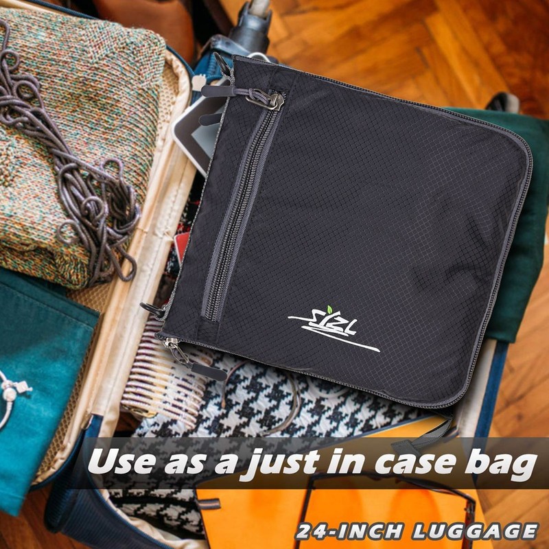 Black 40L Weekender Duffel Bag Foldable Lightweight Overnight Carry On Travel US gallery