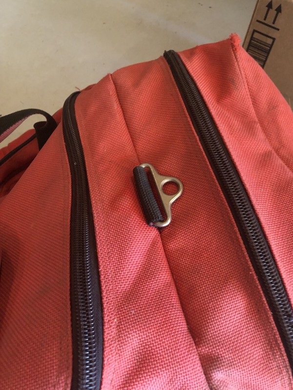 LARGE Red Canvas/Polyester Rolling Sports Duffle Equipment Bag gallery