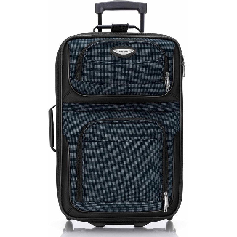 Durable 1200D Polyester Expandable Carry-On Travel Set W/ Inline Skate Wheels US gallery