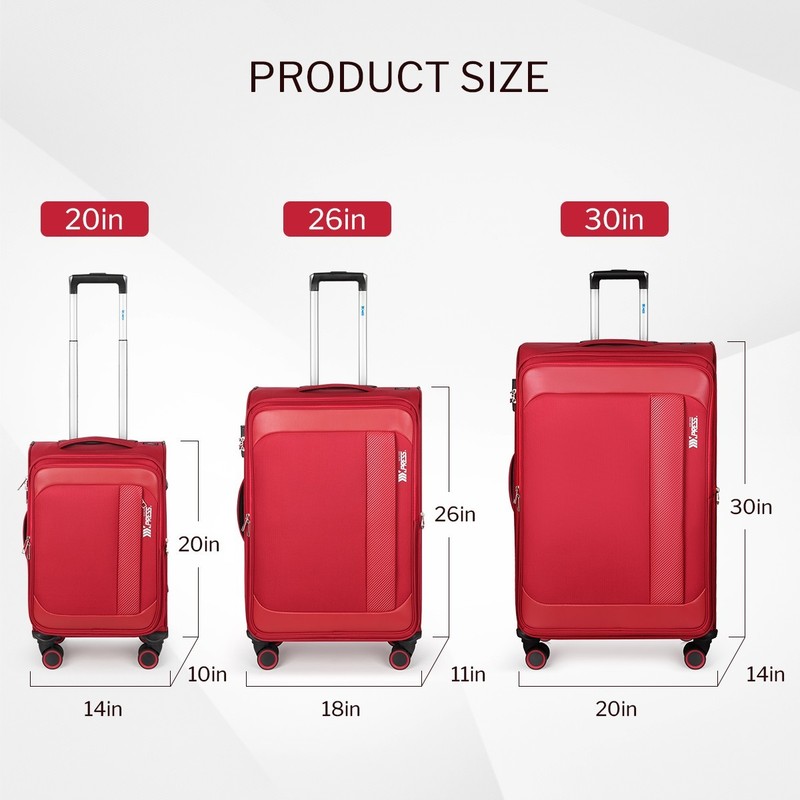 Softside Luggage Expandable Spinner Suitcase with TSA Lock 20in/26in/30in gallery