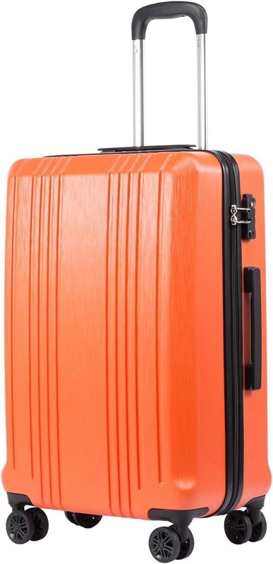 28-Inch Expandable Hardshell Suitcase with TSA Lock – Elegant Orange Design