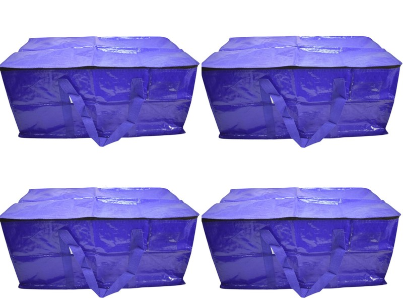 4 Hamna Collection Heavy Duty Extra Large Blue Moving Bags With Handles