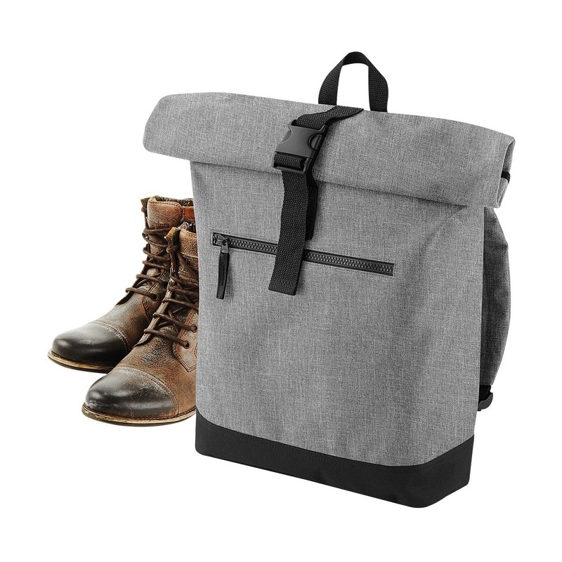 BagBase Roll Top Backpack BG855 - Roll Top School College Laptop Satchel Retro gallery