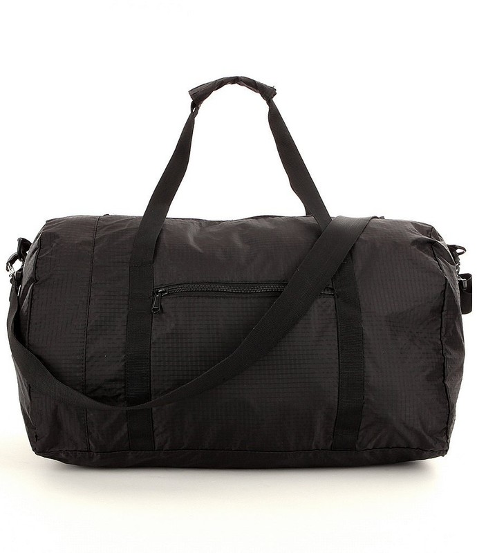 NEW LUGGAGE AMERICA 20″ CARRY-ON SIZE PACKABLE DUFFEL WITH REMOVABLE STRAP BLACK