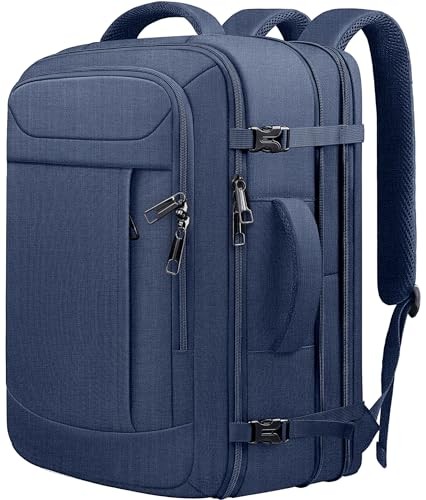 Expandable Carry On Backpack 40L-50L, Large Travel XX-Large(40-50L) Blue