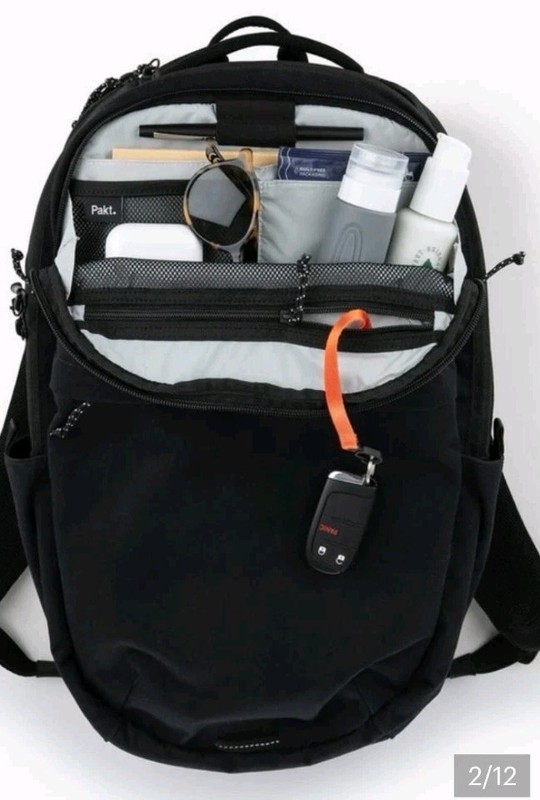 Pakt Black Backpack Laptop Multiple Compartments Adjustable Straps 15L gallery