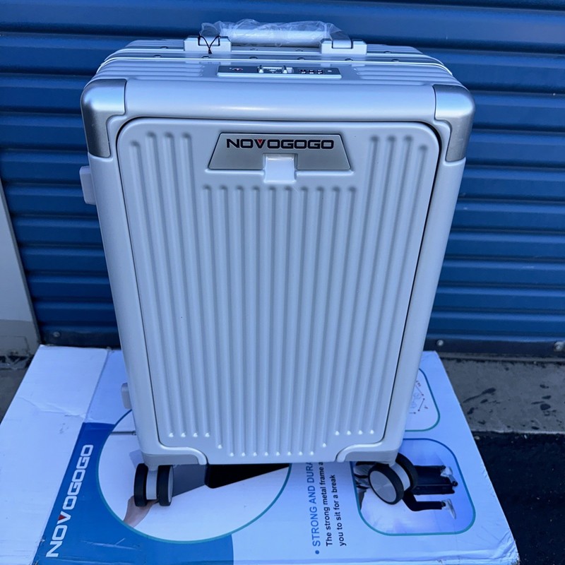 Novogogo 22″ Spinner Carryon Hard Suitcase Luggage Bag Case Aluminum Frame