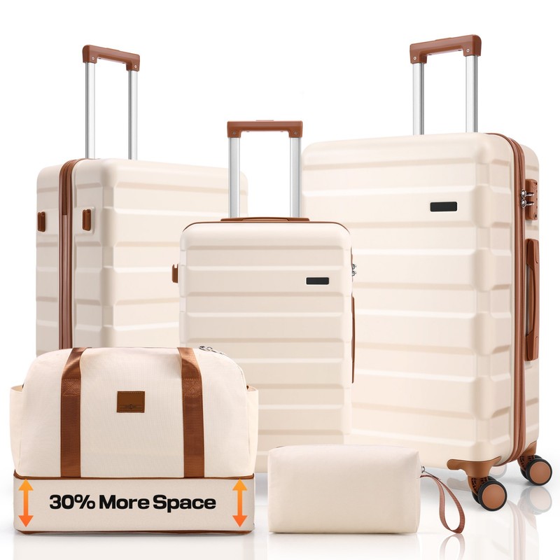 3/5 Piece Luggage Set Expandable ABS+PC Hardshell Carry on with Spinner & TSA #