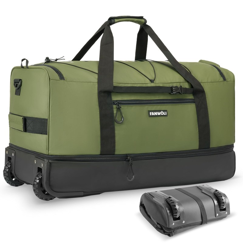 Collapsible Expandable 100L-120L Large Rolling Duffle Bag 30″ Waterproof Travel
