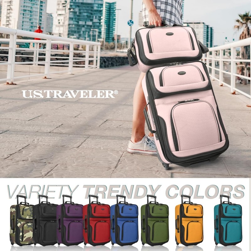 Lightweight Softside Expandable Rolling Carry On Travel Luggage Suitcase gallery
