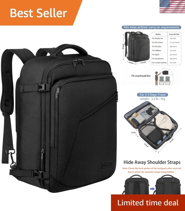 Carry on Backpack, Extra Large Travel Backpack Expandable Airplane Approved W…