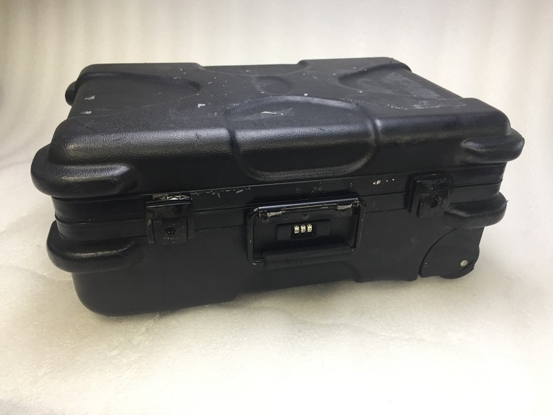 Unbranded Custom 19x13x9 Black Hard Travel Suitcase W/Handle & Rolling Wheels