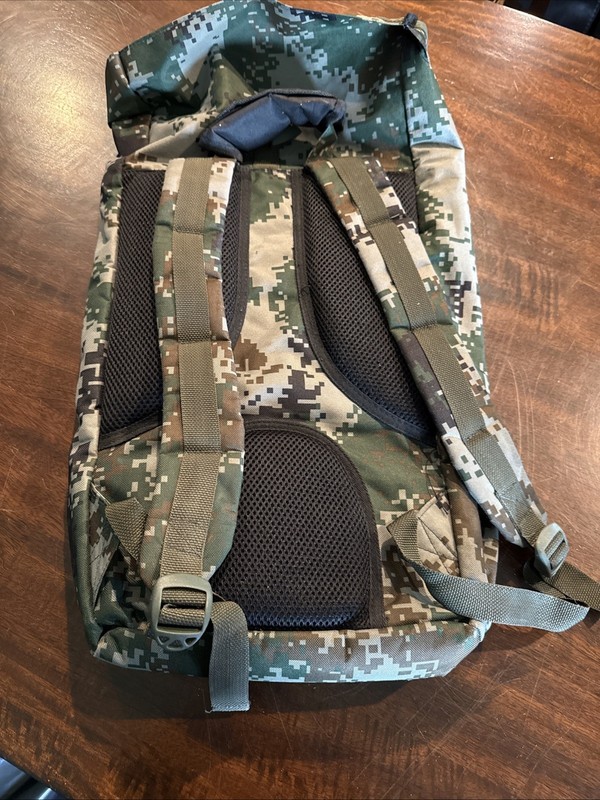 Green Pixel Camo Backpack, Go Commando Padded On Back School Bag Hiking Camping gallery