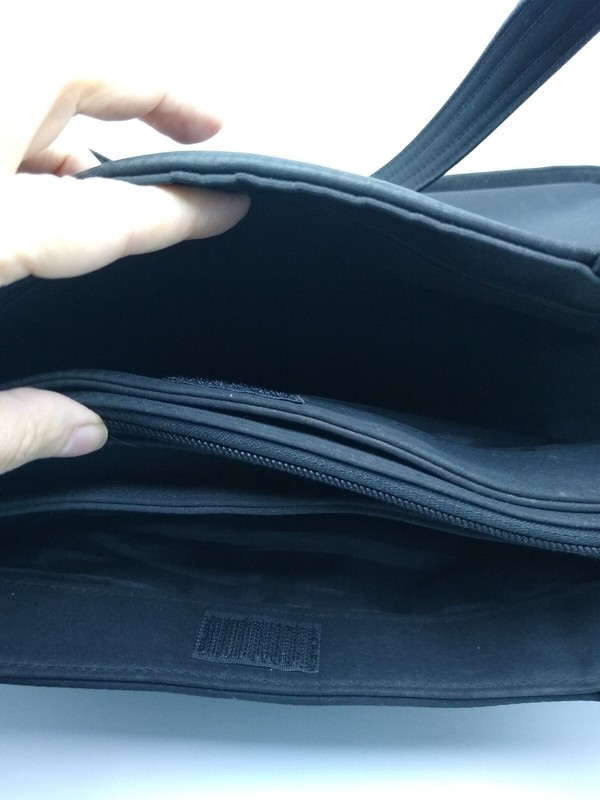 Large Microfiber Kenneth Cole Reaction Black Tote Business Bag Purse 15x12x4 gallery