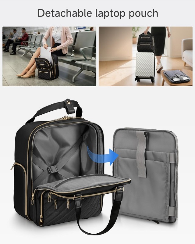 Lightweight 16-Inch Underseat Carry-On Luggage with Wheels, Soft-Sided Suitcase gallery