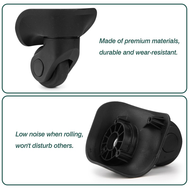 2-Pcs Luggage Wheels Replacement Plastic Luggage Suitcase Swivel Caster Wheel... gallery