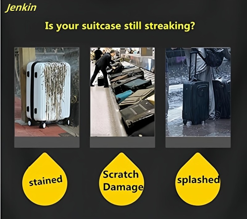 Luggage Protector Suitcase Cover PVC Waterproof Travel Suitcase Fits Most 20" to gallery