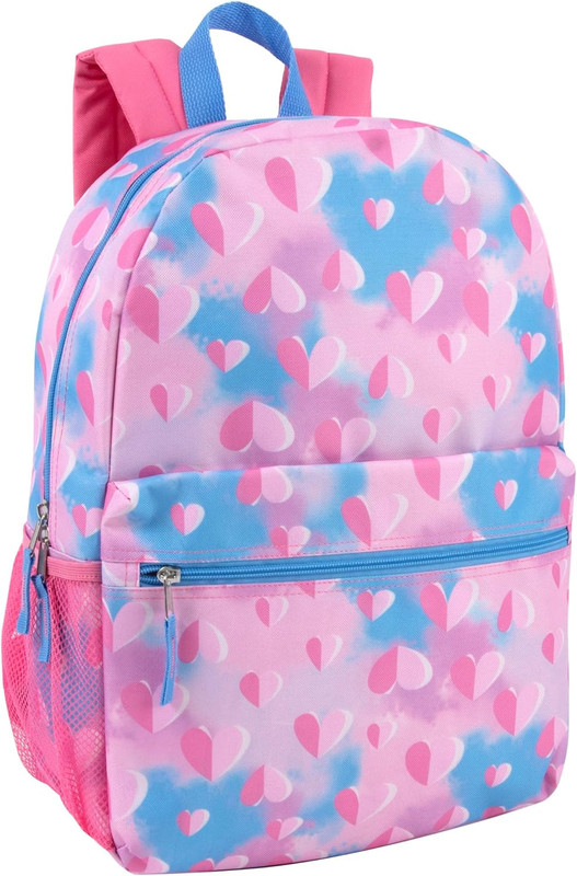 17 Inch Backpack for Travel & Commute, Zippered Front & Mesh Side Pockets, Padde