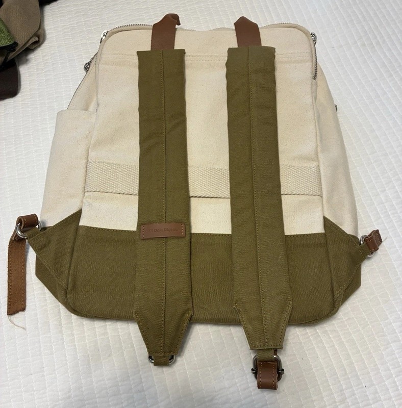 Daily Objects 9-9 Backpack Ivory Olive *READ gallery