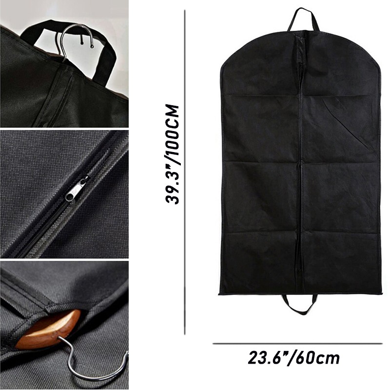 Suit & Garment bag Dress Cover/Storage/Travel Bag dust proof Breathable Black gallery